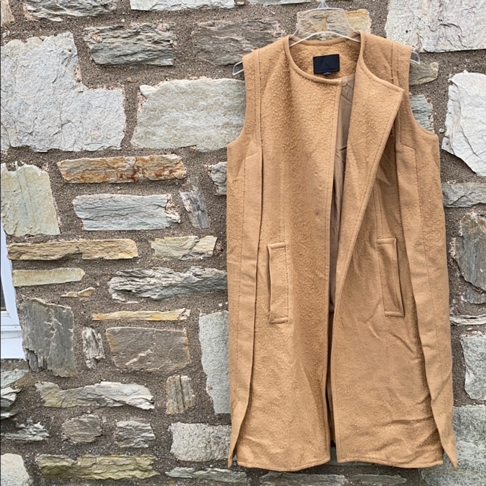 Alexander Wang Camel Long Wool Vest